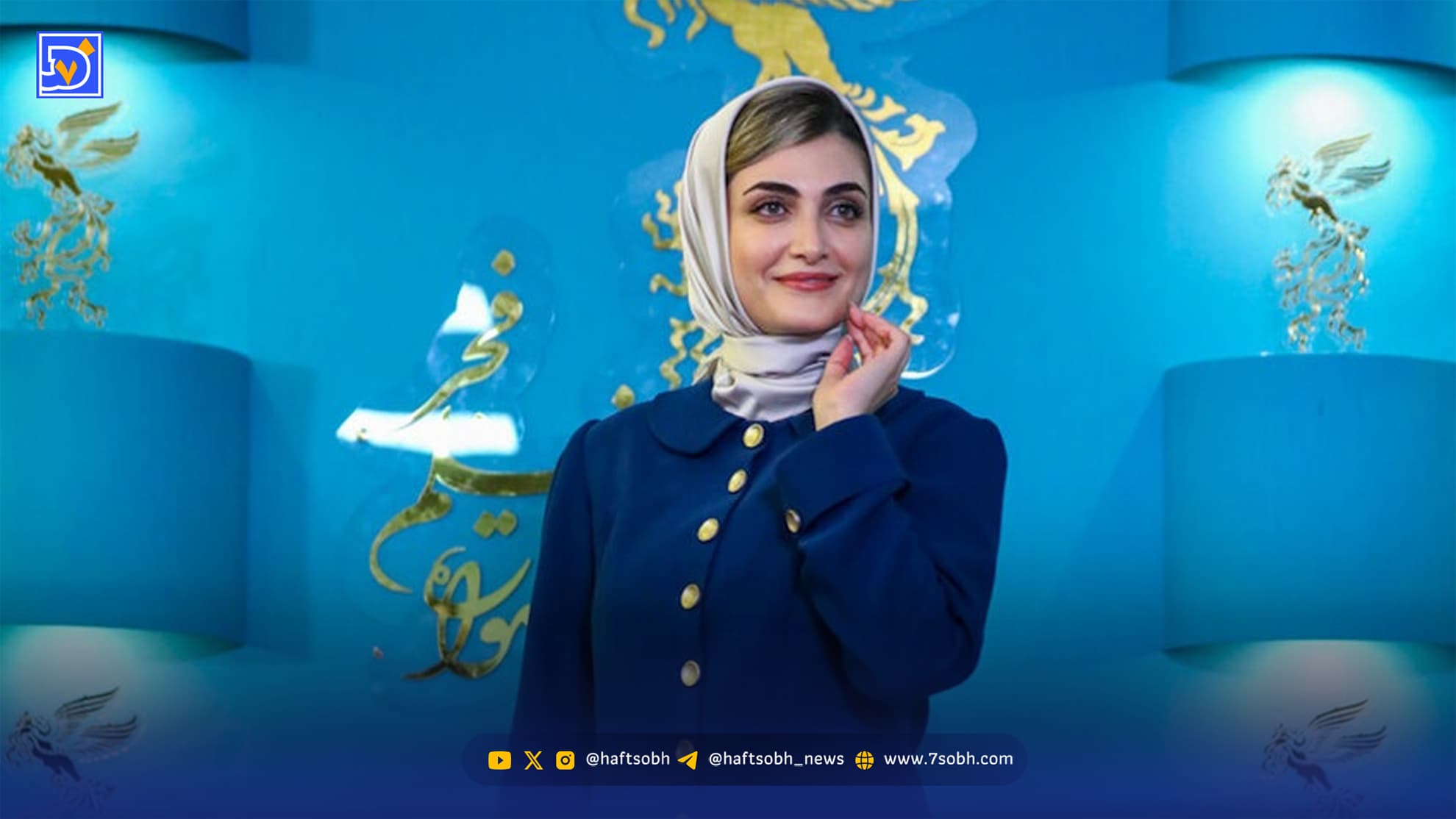 قاب | تولد الناز ملک در کنار عوامل زخم کاری به همراه جواد عزتی و کارگردان