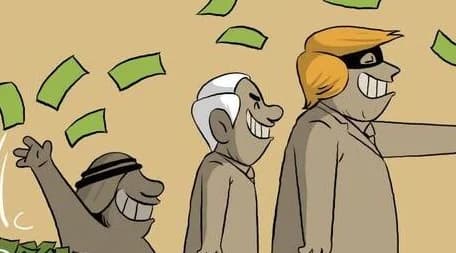 کاریکاتور/ آخر عاقبت اسپانسری اعراب برای آمریکا و اسرائیل