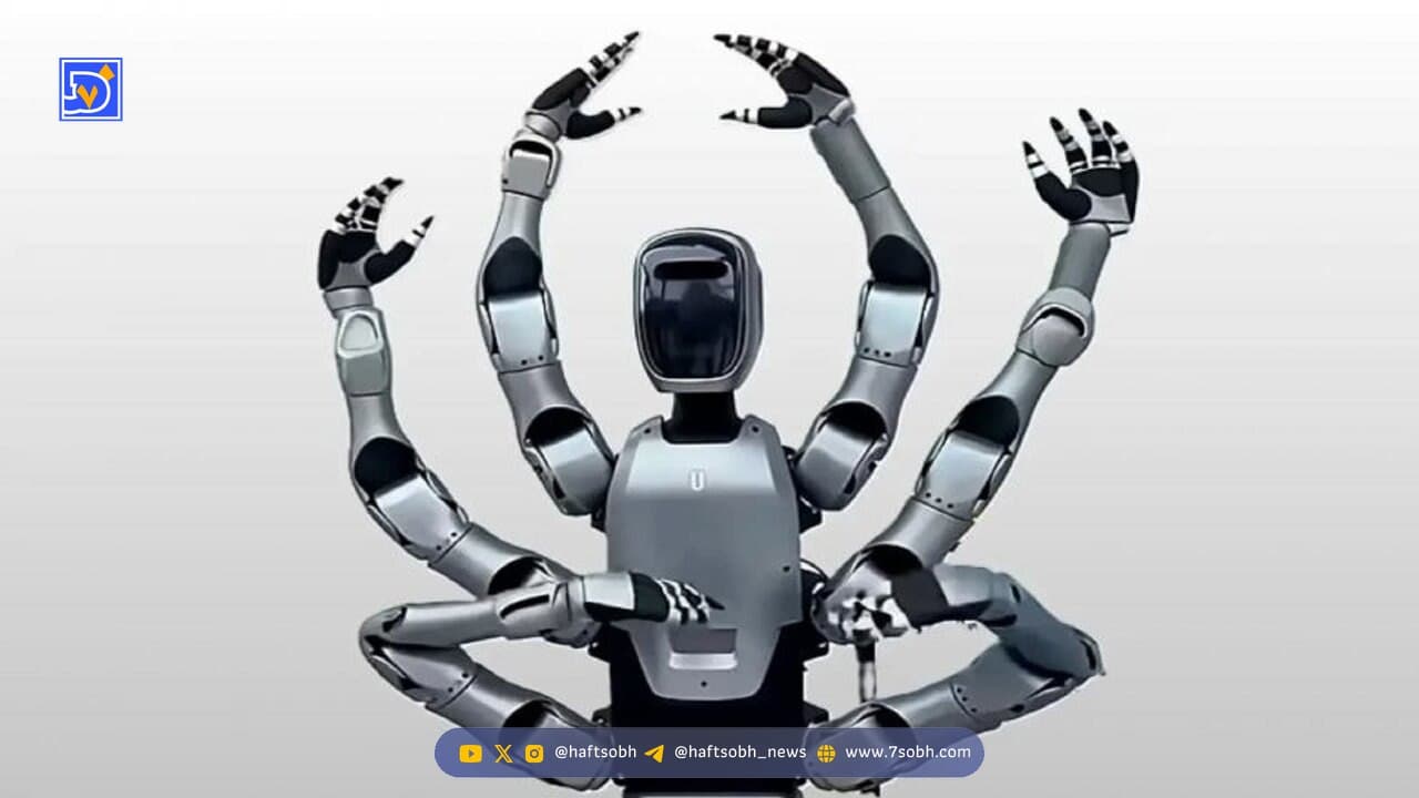 کارگر فوق‌العاده چینی رونمایی شد: ربات ۶ دست که ۳۰٪ بیشتر از انسان کار می‌کند