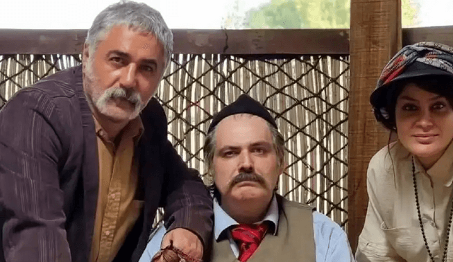 سفر در زمان| خسروخان و دخترش در پشت صحنه سریال سوجان