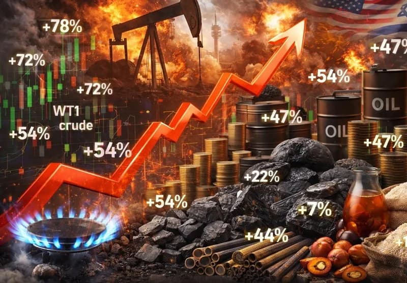 بازارهای جهانی زیر سایه جنگ؛ رشد کم‌سابقه قیمت انرژی و کالاهای اساسی
