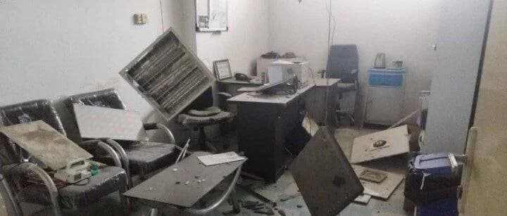 تصاویر حمله به بیمارستان امام علی و منطقۀ مسکونی در اندیمشک