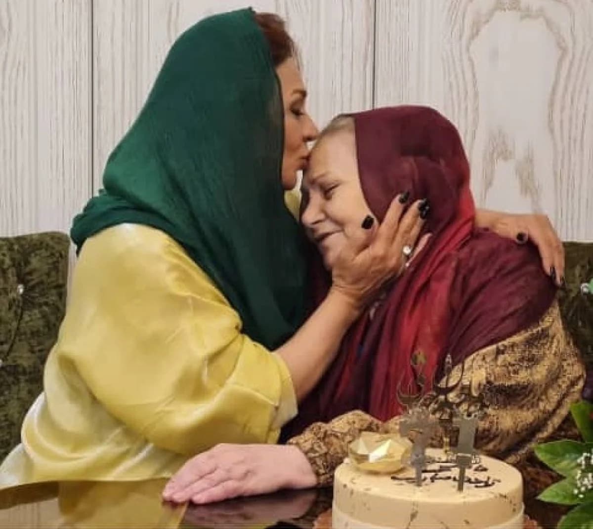 تصویری کمتر دیده شده از جشن تولد ۷۱ سالگی شهناز نامدار در کنار نسرین مقانلو